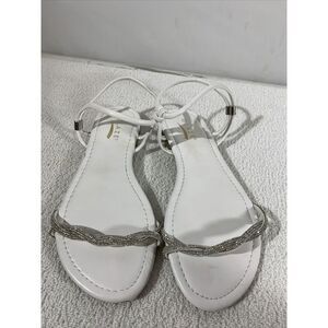 Glaze White Rhinestone Sandals NWOT Women’s 7